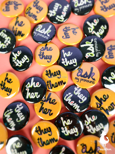 Buttons - Spooky Scary Pronouns
